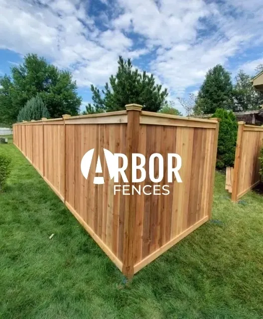 Arbor Fences wooden privacy fence corner