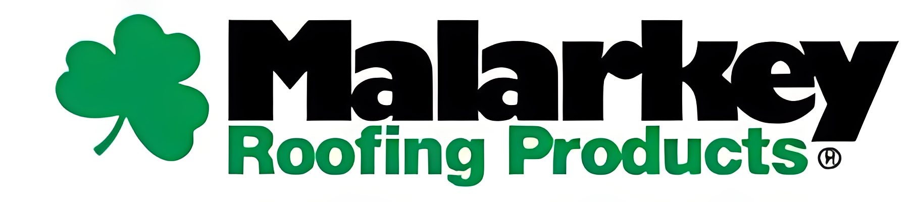 Malarkey Roofing Products logo with green shamrock