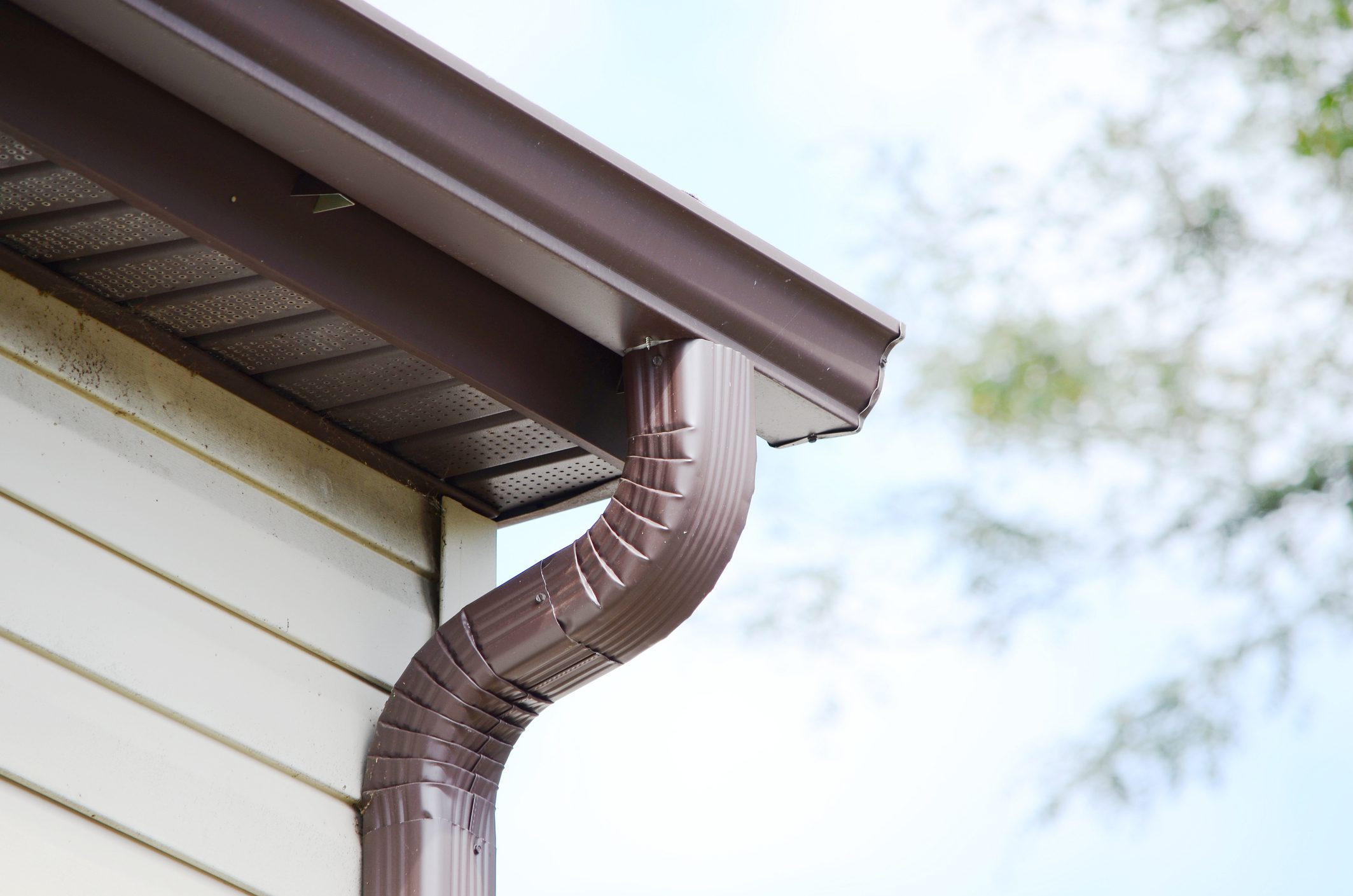 Closeup downspout
